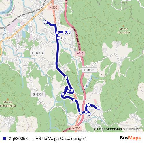 Xg830058 bus Line Map
