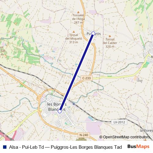 Alsa - Pui-Leb Td bus Line Map