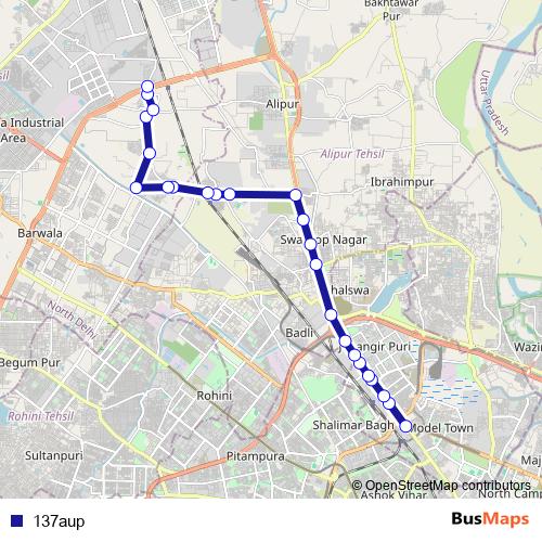 137aup bus Line Map