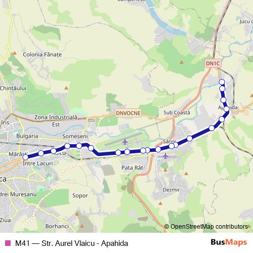 M41 bus Line Map