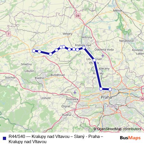 R44/S40 rail Line Map