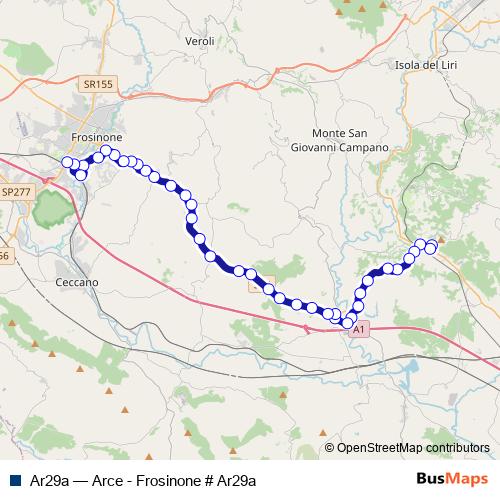 Ar29a bus Line Map