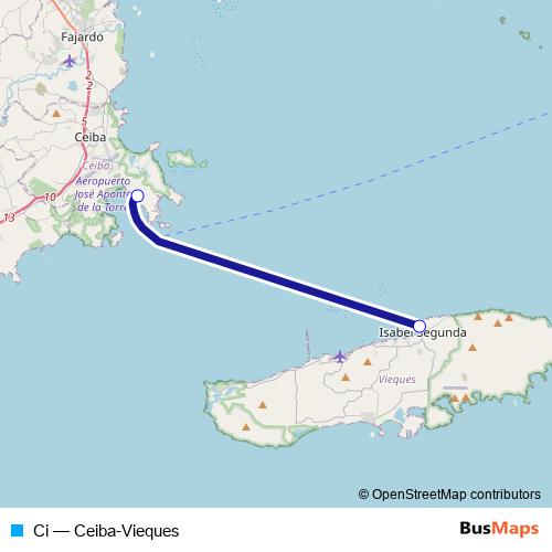 Ci ferry Line Map