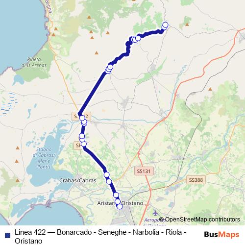 Linea 422 bus Line Map