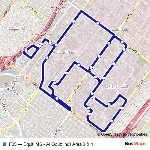 F25 bus Line Map