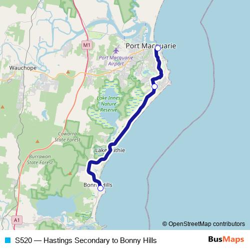 S520 bus Line Map