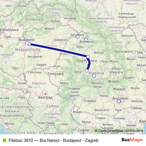 Flixbus 3910 bus Line Map