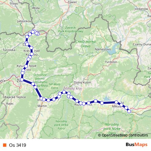 Os 3419 rail Line Map
