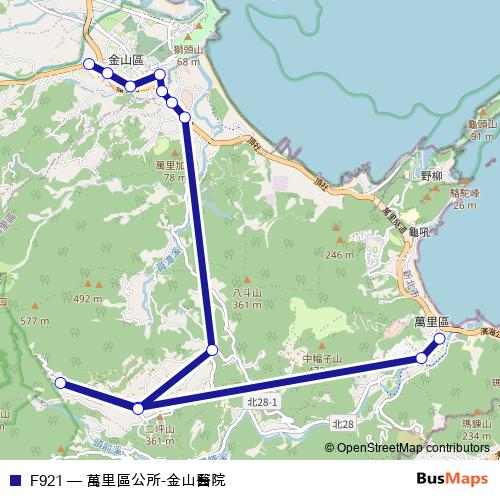 F921 bus Line Map