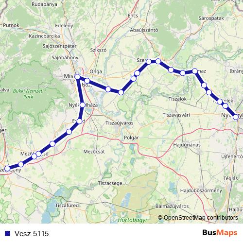 Vesz 5115 rail Line Map