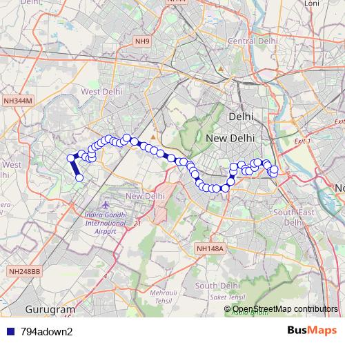 794adown2 bus Line Map