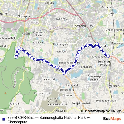 398-B CPR-Bnz bus Line Map