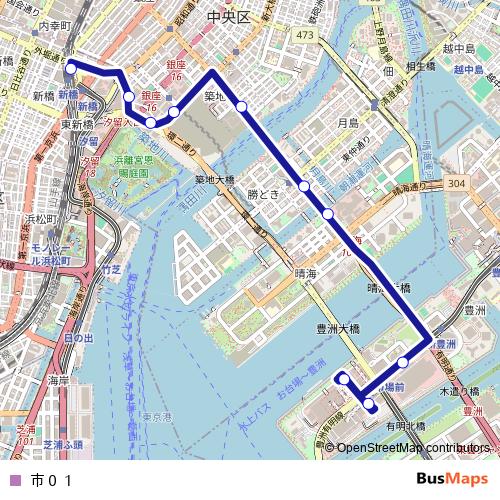 市０１ bus Line Map