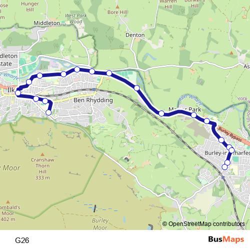 G26 bus Line Map