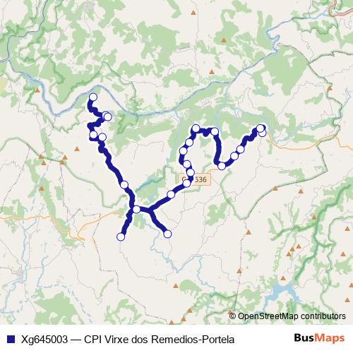 Xg645003 bus Line Map