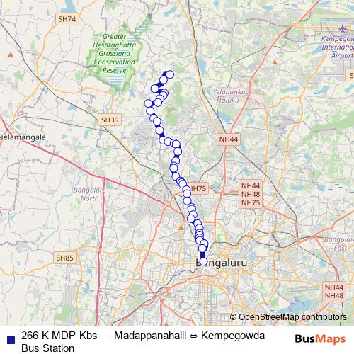 266-K MDP-Kbs bus Line Map