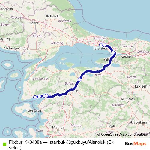 Flixbus Kk3438a bus Line Map