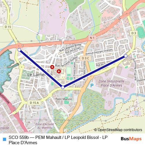 SCO 559b bus Line Map