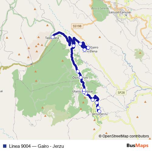 Linea 9004 bus Line Map