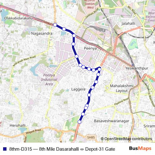 8thm-D315 bus Line Map