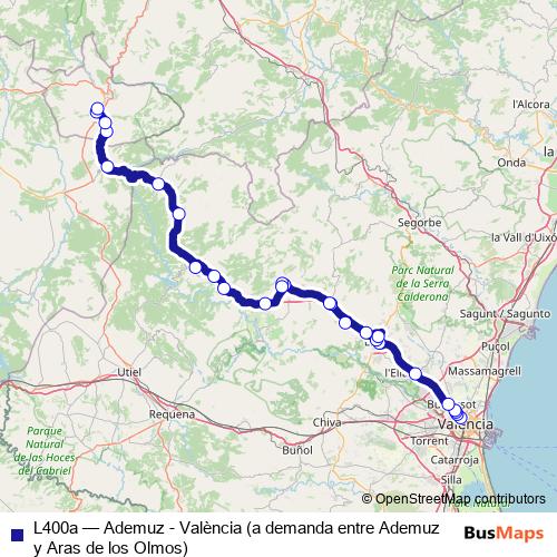 L400a bus Line Map