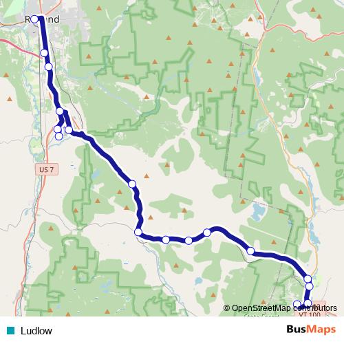 Ludlow bus Line Map