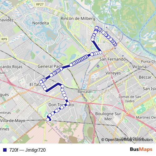 720f bus Line Map