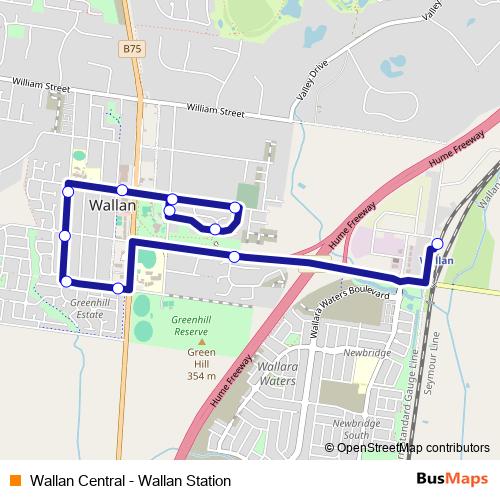 Wallan Central - Wallan Station bus Line Map