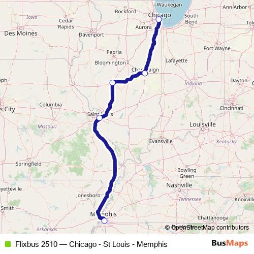 Flixbus 2510 bus Line Map