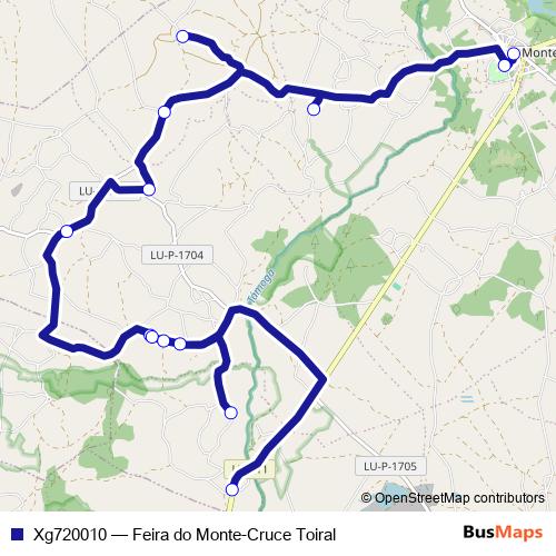 Xg720010 bus Line Map