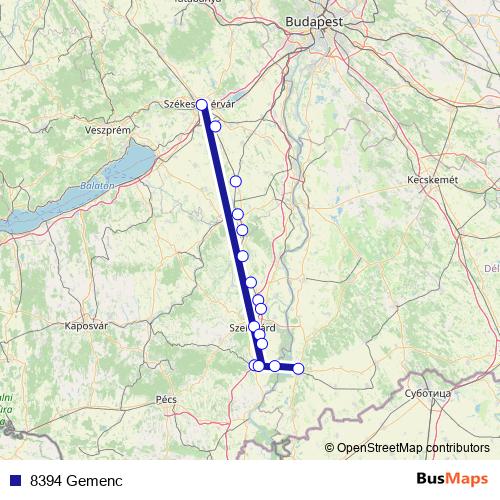 8394 Gemenc rail Line Map