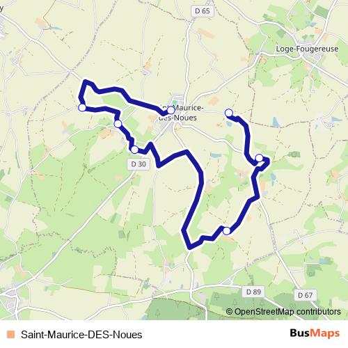 Saint-Maurice-DES-Noues bus Line Map