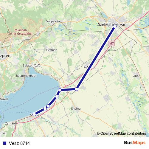 Vesz 8714 rail Line Map