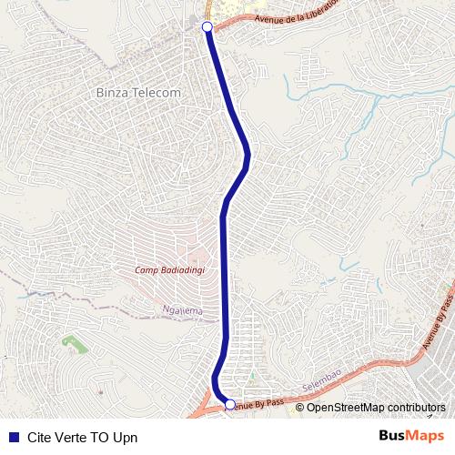Cite Verte TO Upn bus Line Map