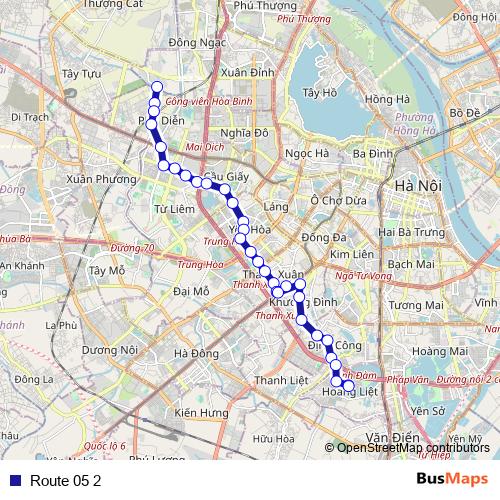 Route 05 2 bus Line Map