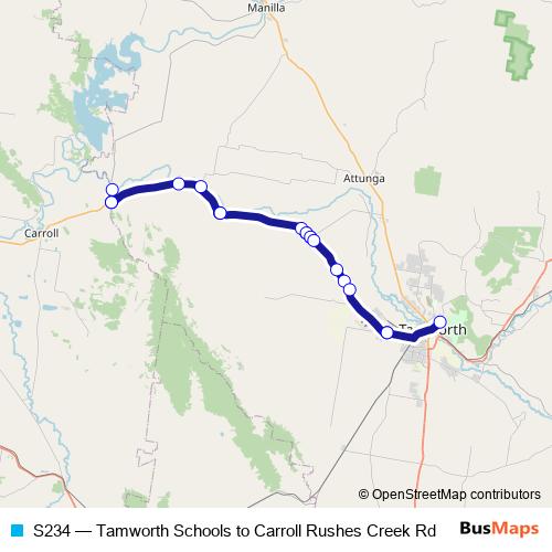 S234 bus Line Map