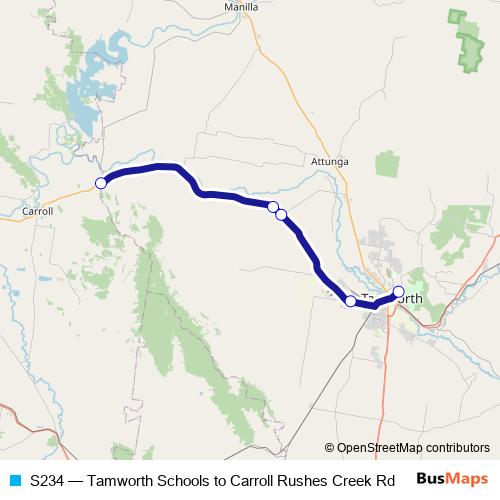 S234 bus Line Map