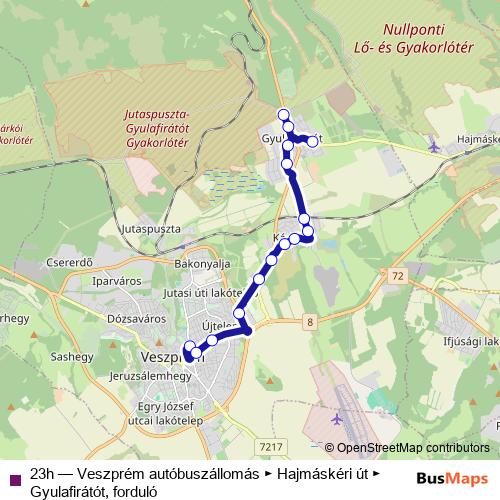 23h bus Line Map