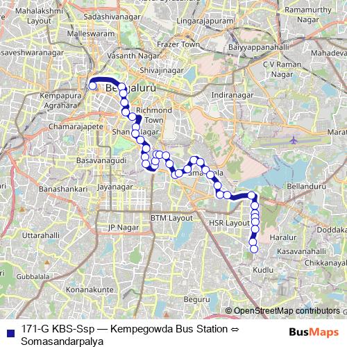 171-G KBS-Ssp bus Line Map