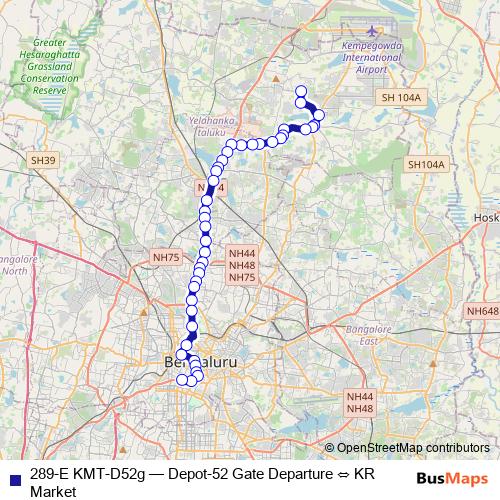 289-E KMT-D52g bus Line Map