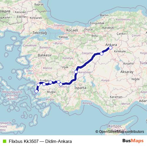 Flixbus Kk3507 bus Line Map