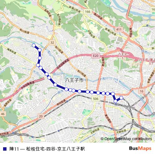 陣11 bus Line Map