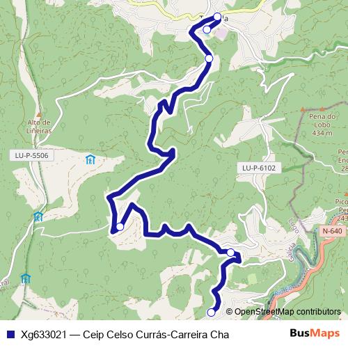 Xg633021 bus Line Map