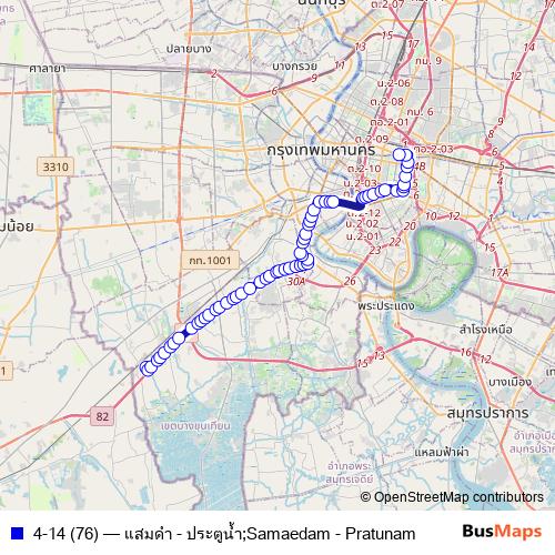 4-14 (76) bus Line Map