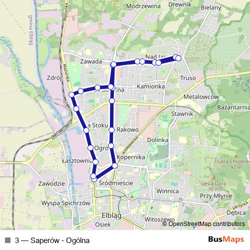 3 tram Line Map