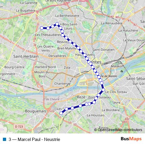 3 tram Line Map