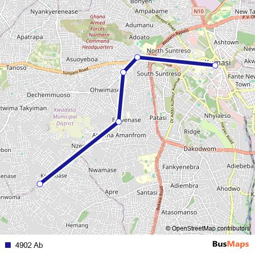 4902 Ab bus Line Map