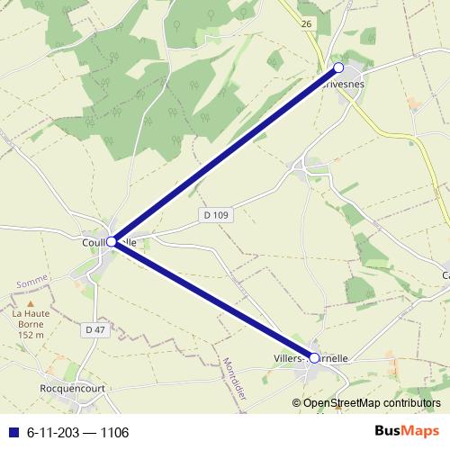 6-11-203 bus Line Map