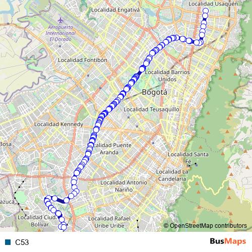 C53 bus Line Map
