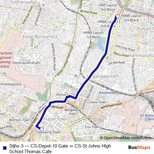 Stjhs-3 bus Line Map